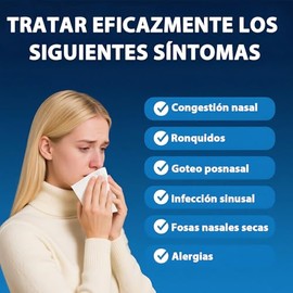 Irrigador Nasal de 40 Bolsa, Limpiador Nasal 240ml, Kit de Lavado Nasal Adulto, Limpiador Nasal a PresióN para Alivio CongestióN Nasal y Limpieza Nasa