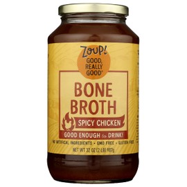 Zoup Good Really Spicy Chicken Bone Broth, Gluten Free, Non GMO, 32 Ounce (Pack of 6)