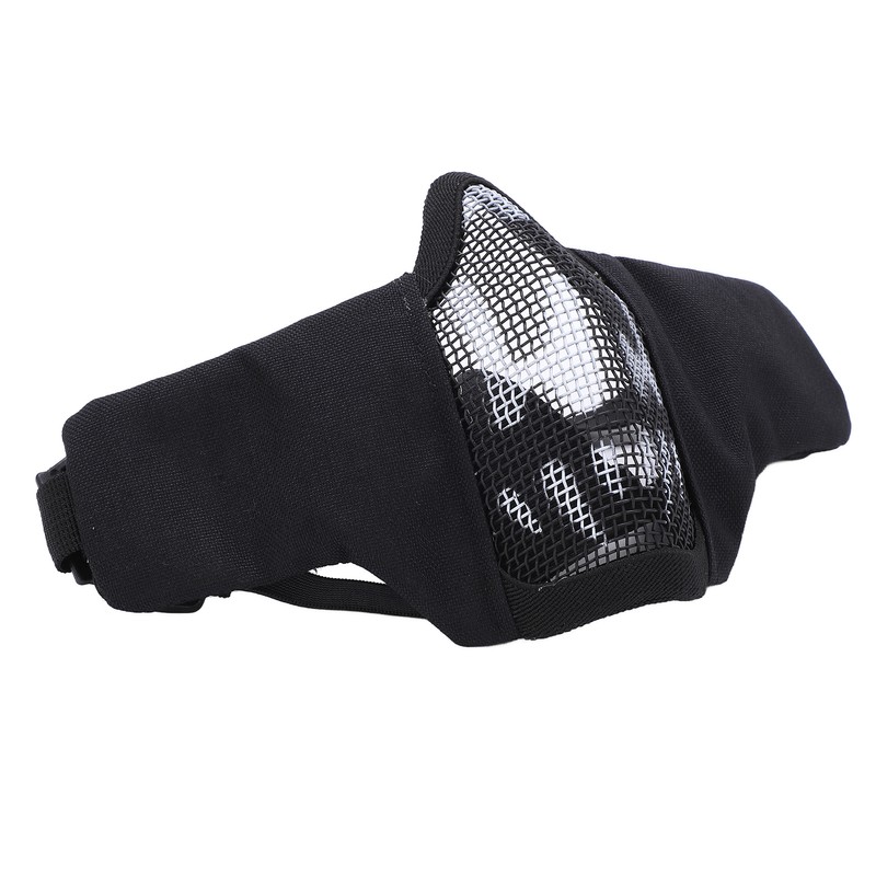 Outdoor Half Face Breathable Steel Mesh Face Cover Military for