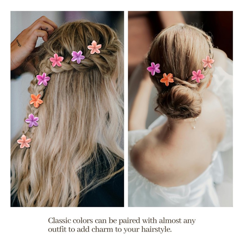 hisial 30PCS Mini Flower Hair Clips for Women Girls Small