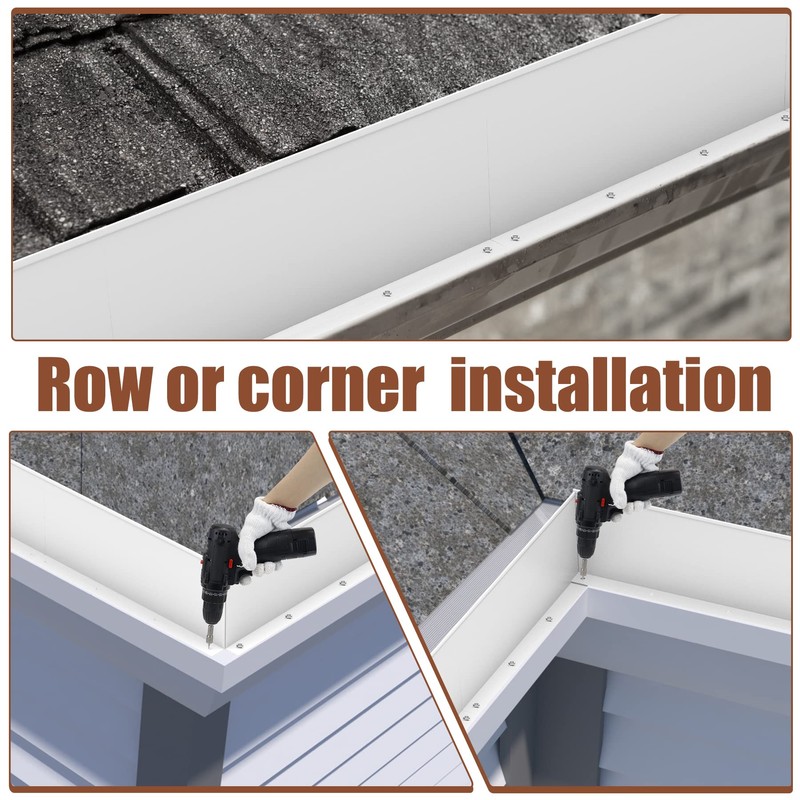 BJADE'S Gutter Valley Splash Guard,4 Pcs Aluminum Roof Valley Splash