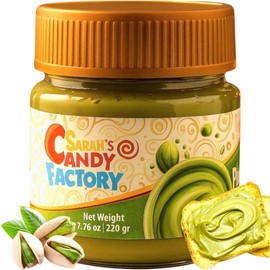 Premium Pistachio Cream Spread – 7.75 oz Glass Jar – 30% Pistachios – Vegan & Halal – Rich, Nutty, Smooth Pistachio Butter for Knafeh, Dubai Chocolate Bars, Desserts, Toast & Pastries