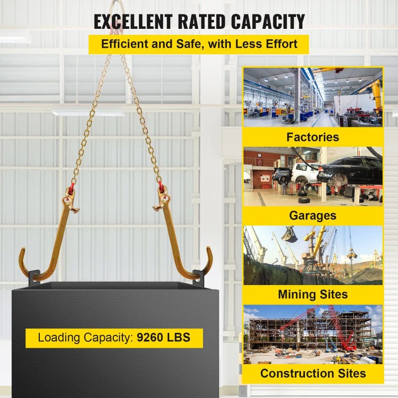 Grade 80 Yellow Galvanized V-Bridle Chain 5/16 in X 2