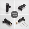 BVL Towel Hooks, Black, Pack of 5 Coat Hooks, Wall