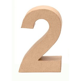 GLOREX 6 2029 132 Cardboard Number 2, Natural