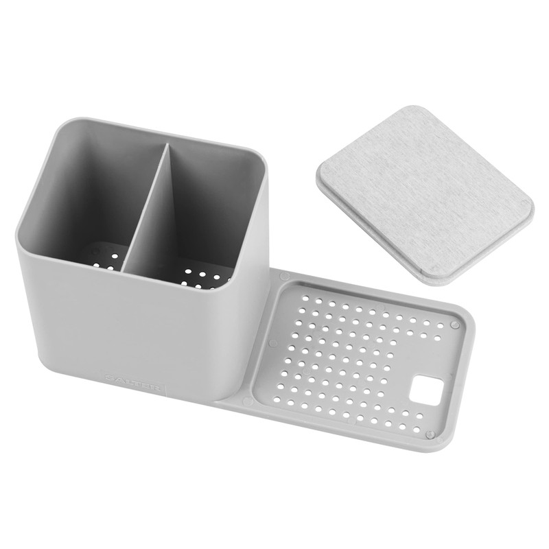 Salter LASAL71595CEU7 Kitchen Sink Caddy, Dual Compartment Organiser Tray for