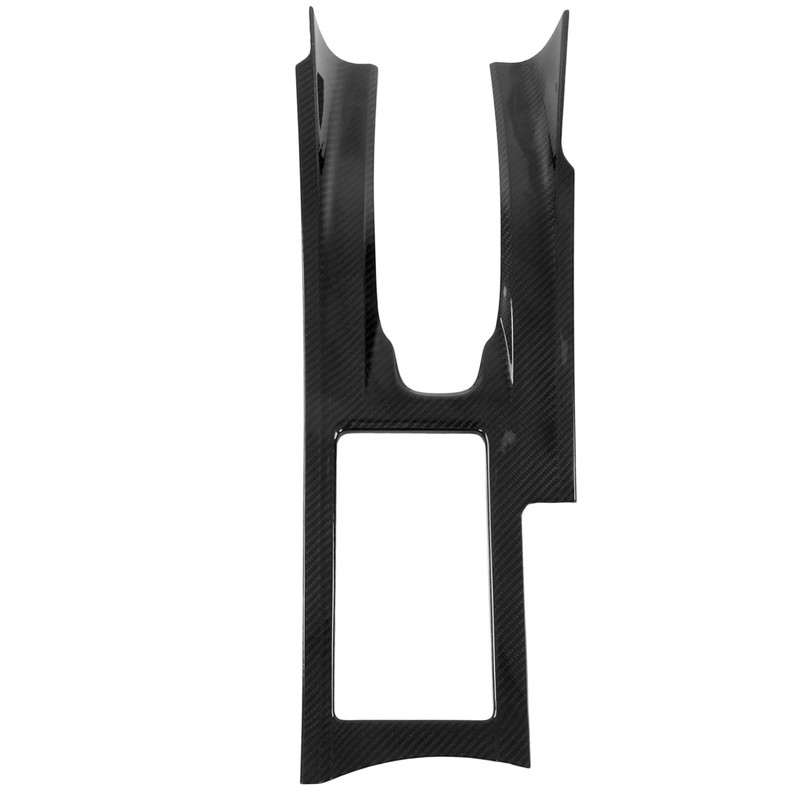 Carbon Fiber Center Console Gear Shift Cup Holder Panel Cover