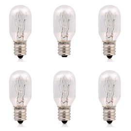 Himalayan CrystalLitez Long Lasting Certified 15 Watt E12 Socket Incandescent Candelabra Salt Lamp Bulb - Pack of 6