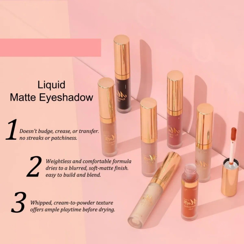 Sombra De Ojos Líquida Mate Maepeor, 8 Colores, Naked Smooth