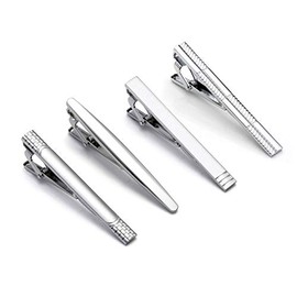 PiercingJak 1-5pcs Stainless Steel Men's Tie Clip Clasp Bar Exquisite GQ Classic Necktie Clip Pin Bar for Regular Ties Father's Day Gift