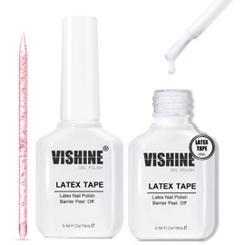 Vishine Flüssiges Latex-Gel für Nägel, 2 Stück, 16 ml, Nagelhautschutz, Peel-off für Gel-Nagellack, Nail Art, Schutzschicht aus flüssigem Latex, Nagelhautschutz