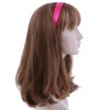 Hot Pink 1 Inch Satin Hard Headband (Set of 12)
