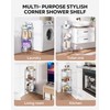 Nieifi Corner Shower Caddy Stand-3 Tier Rustproof Anodized Aluminum Standing