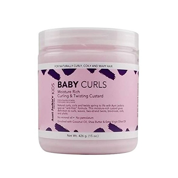 Aunt Jackies Baby Girl Curls Curling and Twisting Custard 15oz by Aunt Jackie's