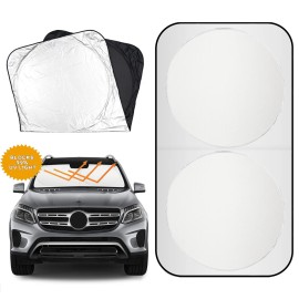 Xukey Foldable Extra Large Car Sun Shade Windshield Visor UV Block Cover Van Truck！