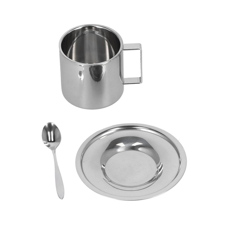 3PCS/Set Insulated Coffee Cup Set Stainless Steel Double Walled Mugs