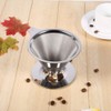 1pc Stainless Steel Cone Filter, Pour Over Coffee Dripper Coffee