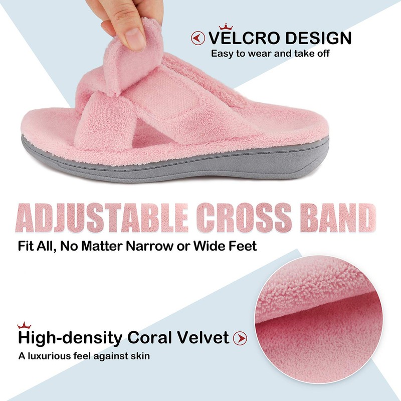 BCSTUDIO Orthotic Women Slippers with Arch Support Fuzzy Orthopedic Ladies