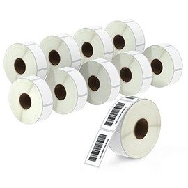BETCKEY - 1" x 2" FBA Barcode & Address Labels Compatible with Zebra & Rollo Label Printer,Premium Adhesive & Perforated[10 Rolls, 7500 Labels]