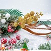 14Pcs Gold Christmas Glitter Berries Stems Christmas Tree Picks 7.8