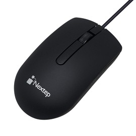 Nextep NE-414 Mouse Alámbrico USB 1000 dpi, Color Negro, Pack of/Paquete de 1