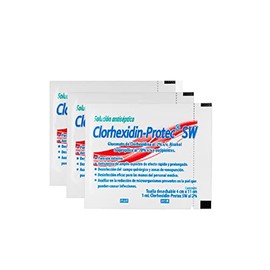 CLORHEXIDIN-PROTEC Granel 100 Pza Toallas Antiseptica Gluconato Clorhexidina 2%