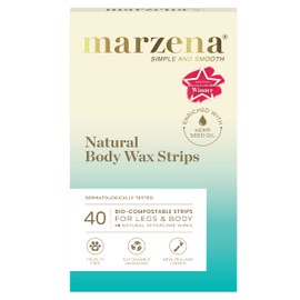 Marzena Natural Body Wax Strips, 40 Count Clear