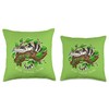 Blue-tongue skink. Art for lizards and reptile lovers Throw Pillow