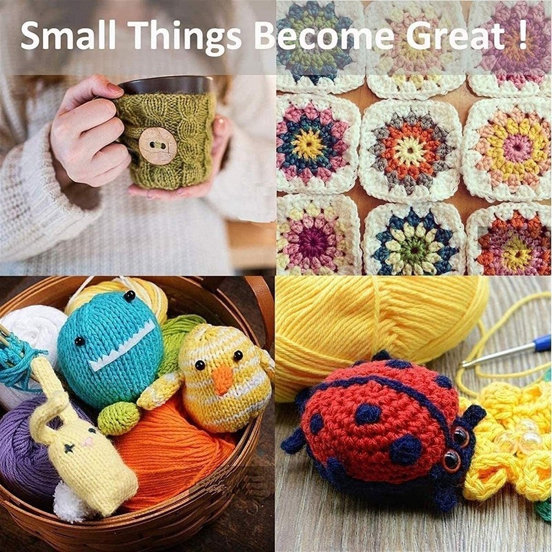 10pcs Knitting Wool Crochet Yarn, Thick Scarf Thread Wool Lightweight