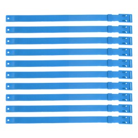 10PCS Goat Collar PU 23 Inch Adjustable Livestock Collar for Farm Animal Cow Horse Sheep Blue