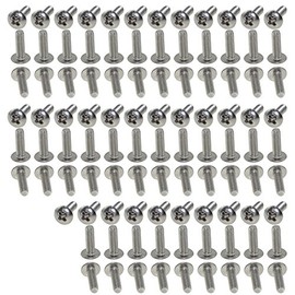 XunLiu 100pcs 304 Stainless Steel Pan Head Phillips Machine Screws M3 10mm