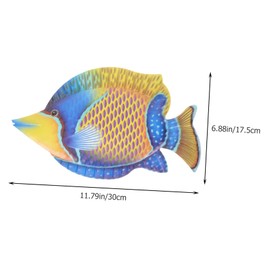 Gatuida Metal Fish Wall Art Vibrant Iron Fish Sculpture for Indoor Outdoor Decor Unique Wall Hanging Ornament for Living Room and Garden Decorative Yellow