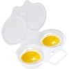 White Egg Poacher, 2 Cavity Nonstick Poached Egg Maker With