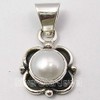SilverStarJewel Colgante de plata de ley 925 con perla tcw