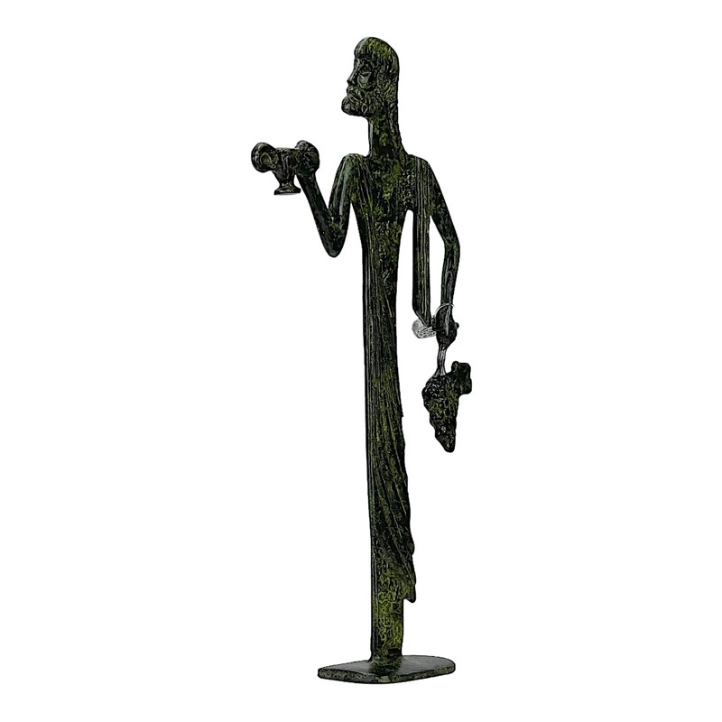 Dionysus Bacchus Greek God of Wine Real Bronze Metal Art
