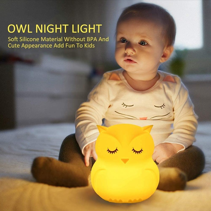 Tianhaixing Animal-Shaped Big Night Light for Children/Adults, Rechargeable LED Soft
