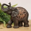 Widdop RESIN ELEPHANT FIGURINE WITH TRUNK RAISED 20CM