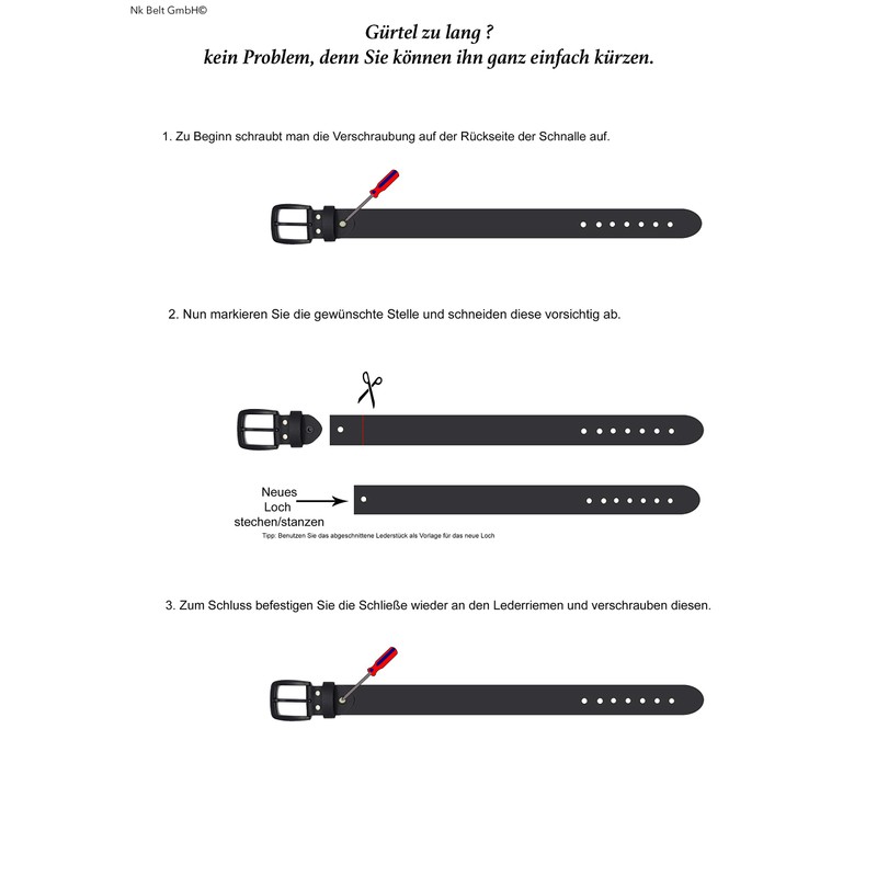 NK Belt GmbH #M-01A Women's Leather Belt, Suit Jeans Belt,
