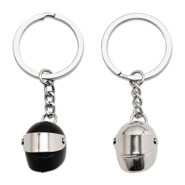 Helmet Keychain for Men Boys Cool Keychain Gifts for Motorbike Lovers Key Rings for Teenage Boy Bike Helmet Keyring for Husband Boyfriend Birthday Gift for Son Dad Motor Helmet Keyrings 2Pcs