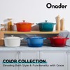Onader 3QT Cast Iron Dutch Oven Pot with Lid Round