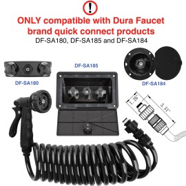 Dura Faucet 15ft Compact Outdoor Sprayer with Multiple Settings for Quick Connection