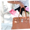 TOVINANNA Creative Flower Decor Transparent Folding Umbrella Automatic Compact Outdoor