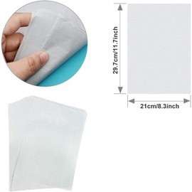 50 Sheets White Carbon Paper Graphite Paper Transfer Tracing Paper with 1 PCS Embossing Stylus Dotting Tools (8.3" x 11.6")