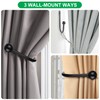 Curtain Holdbacks, 6 pcs Curtains Holder Wall Mounted Drapery Tiebacks