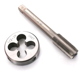 DEVMO 1/2"-28 (1/2" x 28) Machine Tap and Die Set HSS Right Hand 22LR 223 5.56 9mm