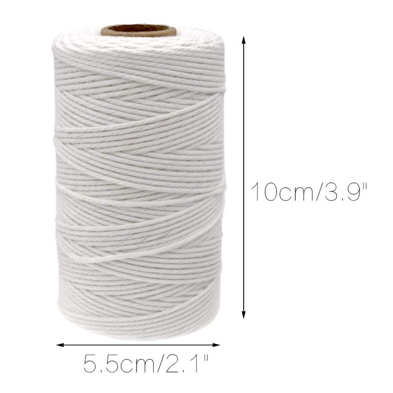 G2PLUS White Baker Twine, 2 x 100 m Cotton Cord,