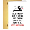 Funny Anniversary Card for Husband Wife, Humorous Snoring Anniversary Card,