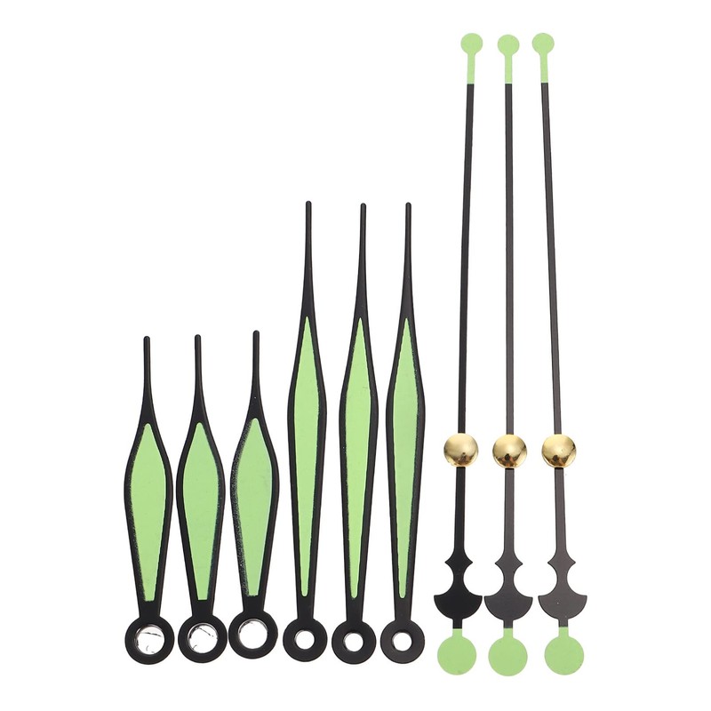 Glow in The Dark Clock Hands: 10 Sets Clock Mechanism