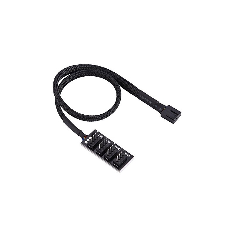 Bewinner 4-Pin PWM Fan Hub, 4-Pin Macho para CPU Fan
