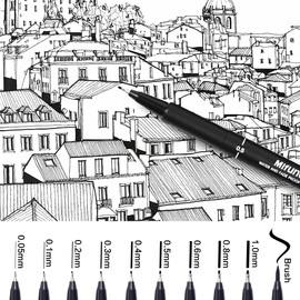 0.38mm 6 Colors Extra Fine Point Pens Liquid Ink Pen Rolling Roller ball Quick-drying Ink for Home Office